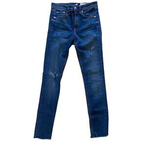 Rag & Bone Distressed High Rise Skinny Jeans Women's Size 24